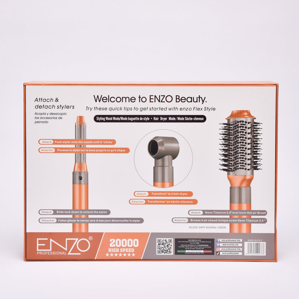 🔥 جهاز ENZO لتصفيف الشعر – شعر مرتب ولامع في أقل من 5 دقائق